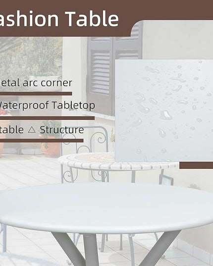 Shintenchi 3 Pieces Outdoor Patio Bistro Sets, Textilene Fabric Small Patio Furniture Set, Front Porch Chairs Conversation Set with Table for Lawn, Garden, Balcony, Poolside (White) - LeafyLoom