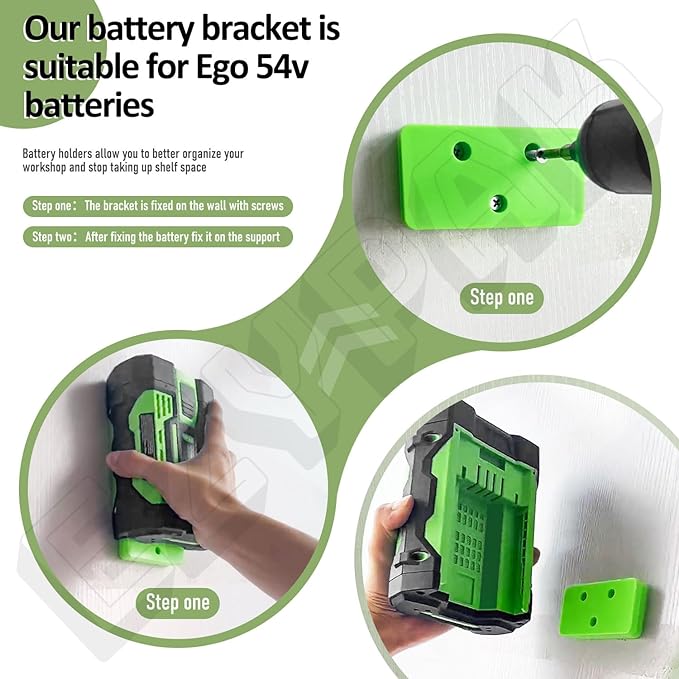 Blower Mounting Bracket for EGO 530, 615, 650, LB5300 Leaf Blower, with Blower Battery Bracket - Black - LeafyLoom