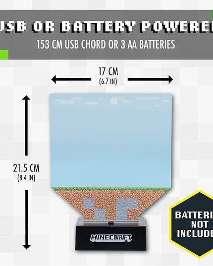 Paladone Minecraft Build a Level Light, Customizable Desk Lamp with Over 140, Stickers - LeafyLoom