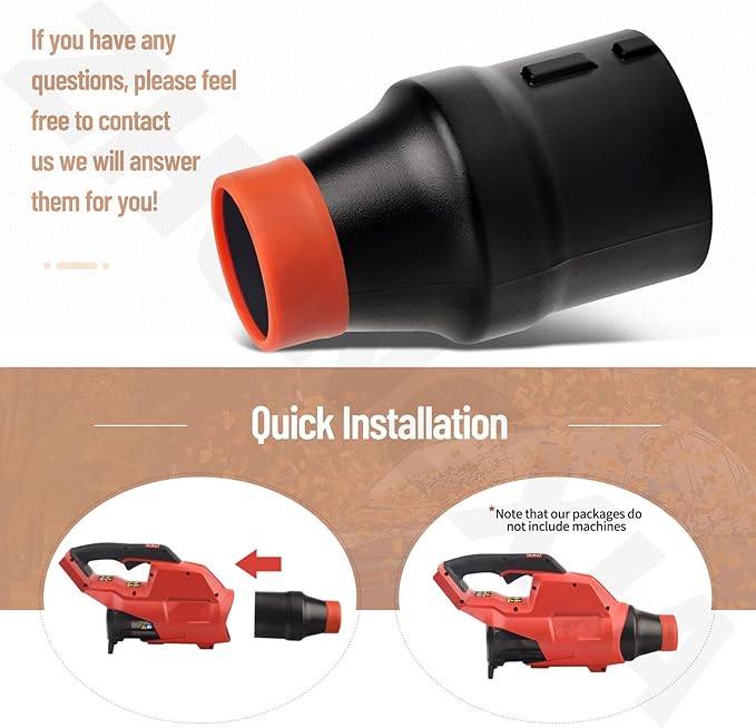 Car Drying Nozzle for Milwaukee M18 Fuel Single Battery 2724-20 2728-20 M18 Leaf Blowers, Car Drying Nozzle for Milwaukee Leaf Blowers with Red Soft Tip Cover - LeafyLoom