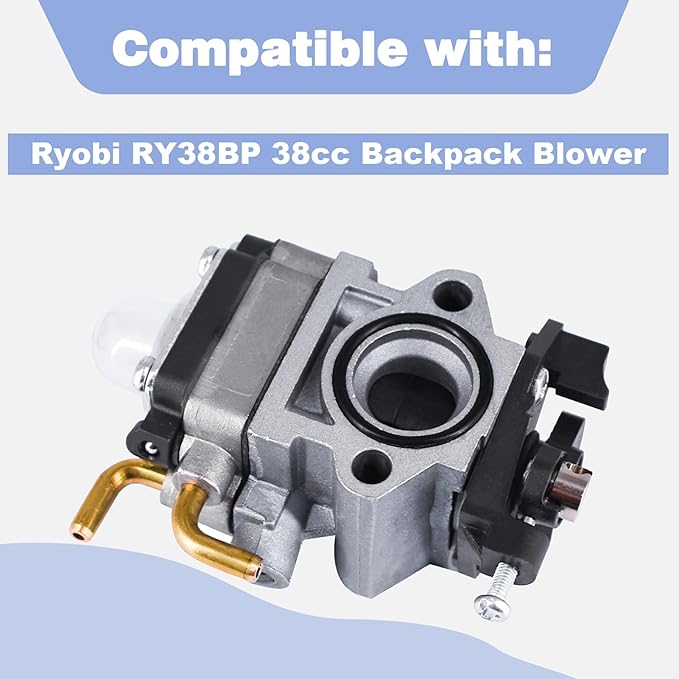 Carburetor Kits Fits for Ryobi RY38BP 38cc Backpack Blower Replaces 308054129 - LeafyLoom