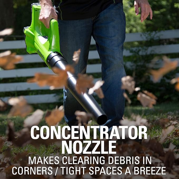 Greenworks 24V Axial Blower (100 MPH / 330 CFM), 2.0Ah Battery and Charger - LeafyLoom