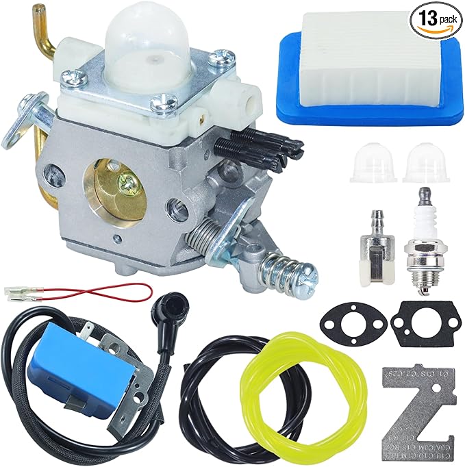 C1M-K77 Carburetor with 15660108361 Ignition Module Replaces C1M-K76, C1M-K49A, C1M-K49, C1U-K16A for Echo PB403H, PB403T, PB413H, PB413T, PB610, PB620, PB620, PB620H, PB620ST Backpack Blower - LeafyLoom
