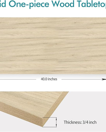 Kaboon Universal Tabletop 40"x18", Solid One-Piece Melamine Table Top, Double Desk L-Desk Floating Desk DIY, Home and Office Countertop, Oak - LeafyLoom