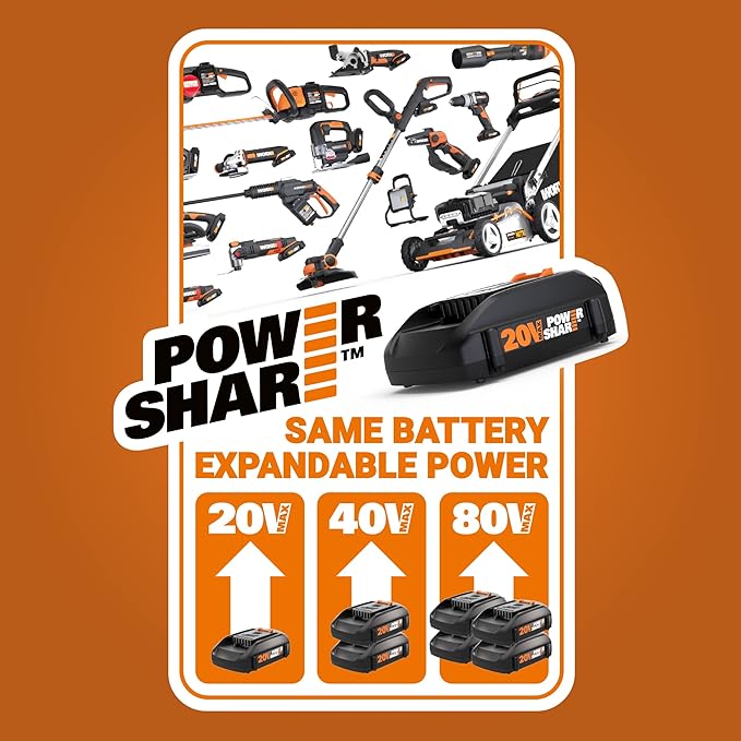 Worx 20V Cordless Shop Blower Power Share (Tool Only) - WX094L.9 - LeafyLoom