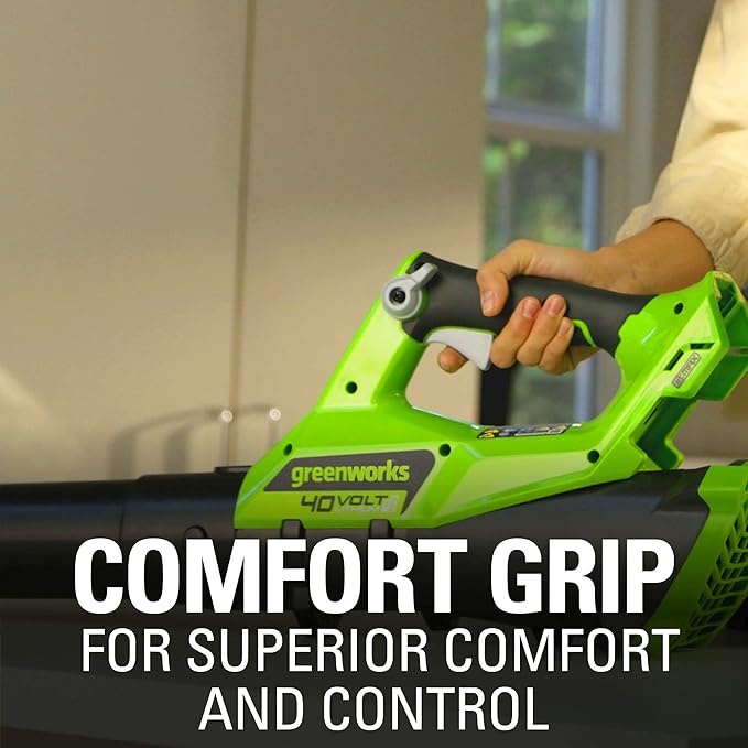 Greenworks 40V (110 MPH / 390 CFM) Cordless Axial Blower, 2.5Ah Battery and Charger Included - LeafyLoom