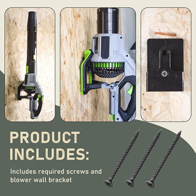 DECKMAN Wall Mount Hanger for Ego Leaf Blower 765 CFM Wall Mount, LB7654 Leaf Blower, Hook/Holder Say Goodbye to Clutter and Hello to an Organized Space Fits Garage or Shed Organization - LeafyLoom