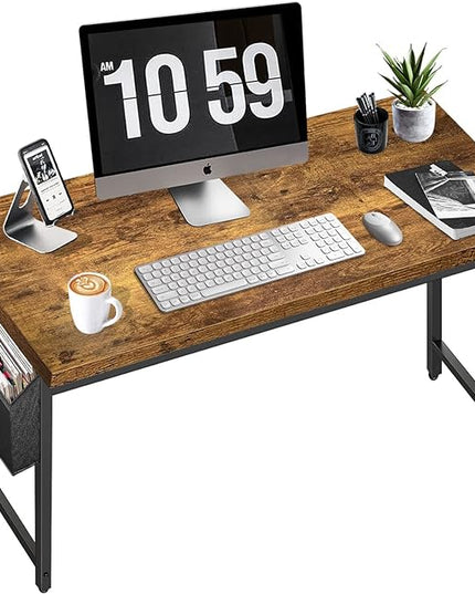 Lufeiya Home Office Desks 47 inch Desk for Bedroom Modern Simple Student Study Table 48 Vintage Writing Computer Desk, Rustic Brown - LeafyLoom
