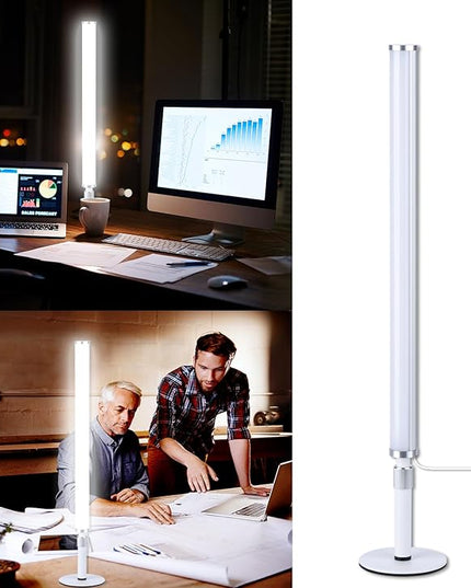 LED Desk Lamp for Home Office, Ultra bright/RA90/6000k/Dimmable/DC12V, Desk Light Reading Table Lamps Fill Light for Selfie, for Desktop Study, Photography, Video Recording Conference Lighting - LeafyLoom