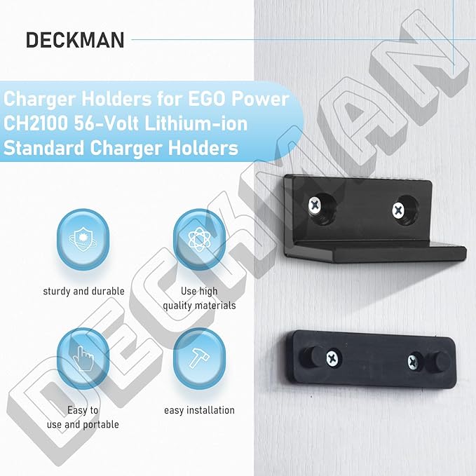 Charger Holders, for EGO Power CH2100 56-Volt Lithium-ion Standard Charger Holders, Keeps You Charger Secured for Storage, with Mounting Hardware - LeafyLoom