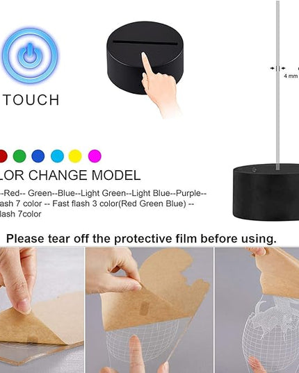 Visual 3D Night light Desk Lamp Plane Aircraft Airplain toys Table decoration household accessories Kids gift boys festival - LeafyLoom