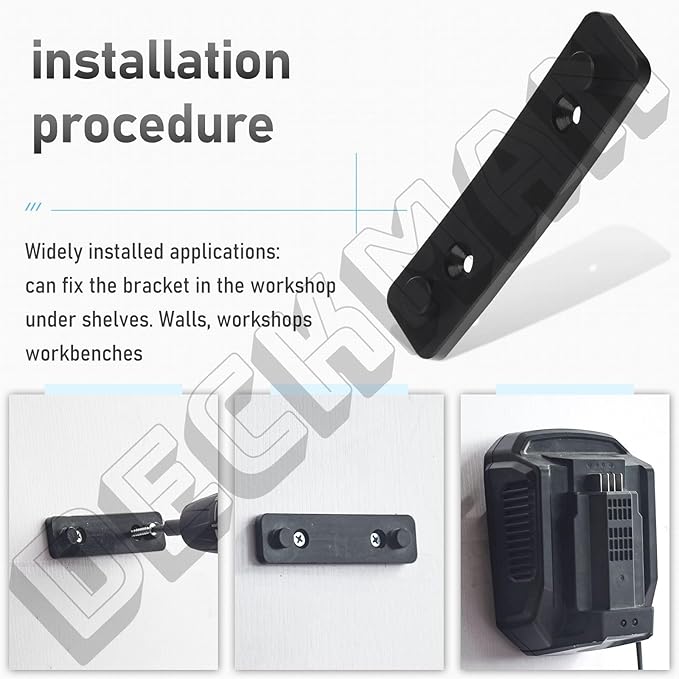 Charger Holders, for EGO Power CH2100 56-Volt Lithium-ion Standard Charger Holders, Keeps You Charger Secured for Storage, with Mounting Hardware - LeafyLoom