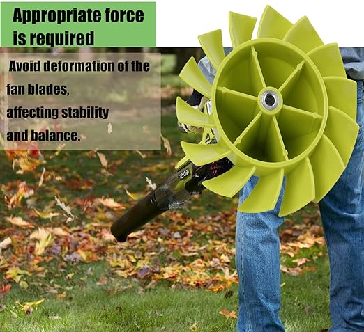 Blower Fan Blade 529437004 for Ryobi 18 Volt Blower Fan P2108 P21081 P21081VN P21081VNM Fits Ryobi Leaf Blower Part 529437004 529437003 529437001(W/Insert Nut)- 2 Pack - LeafyLoom