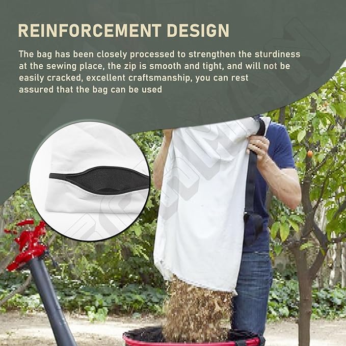 DECKMAN Blower Debris Vacuum Bag/Leaf Blower Vac Bag Compatible with Portland 12 Amp 3-in-1 Electric Blower Vacuum Mulcher 62337 - LeafyLoom