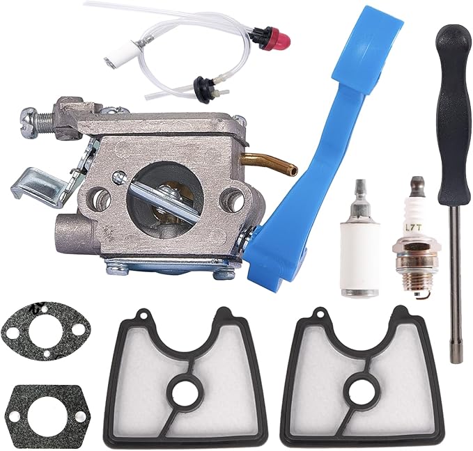 590460102 545081811 Carburetor for Husqvarna 125B 125BX 125BVX Leaf Blower Trimmer for Zama C1Q-W37 Carb 545 08 18-11 545112101 581798001 with Air Filter Fuel Line Kit - LeafyLoom