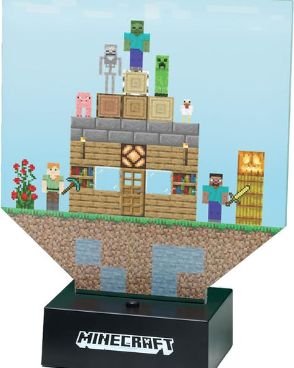Paladone Minecraft Build a Level Light, Customizable Desk Lamp with Over 140, Stickers - LeafyLoom