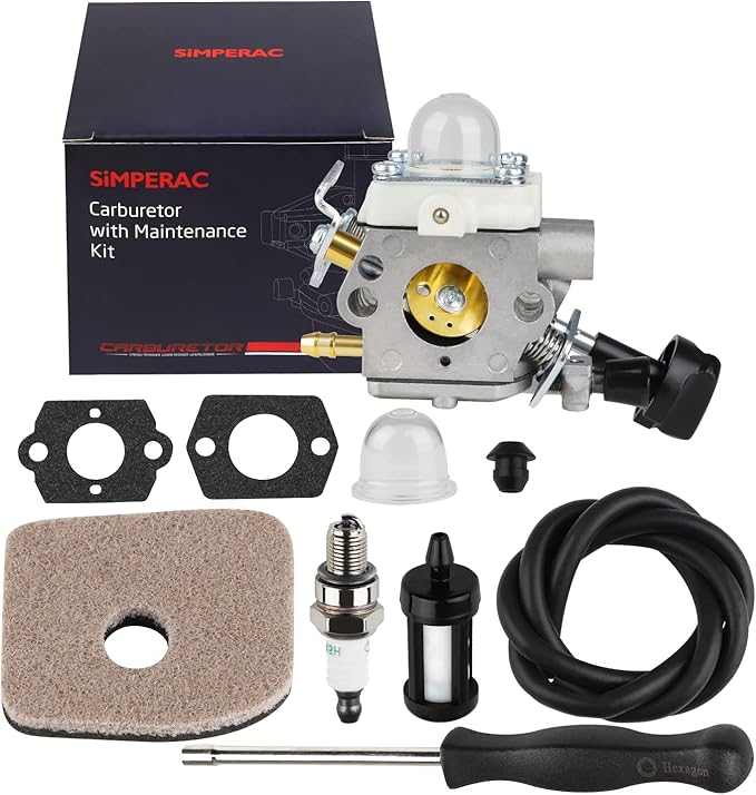 BG56 Carburetor for Stihl BG56C BG56 Leaf Blower Replace for Zama C1M-S260B, 4241-120-0615 Carburetor with 42141201800 Air Filter Parts - LeafyLoom