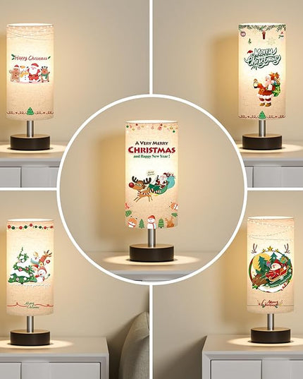 Small Table Lamp for Bedroom - Bedside Lamps for Night Stands, Minimalist Nightstand Light Lamp, Desk Lamps for Reading Room, Kids Room, Living Room, Office, Dorm - LeafyLoom