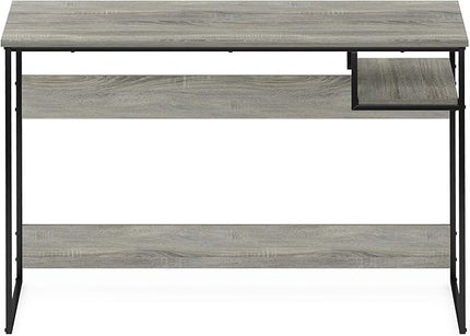 FURINNO Moretti Lifestyle Study Desk, 45 Inches, French Oak Grey - LeafyLoom