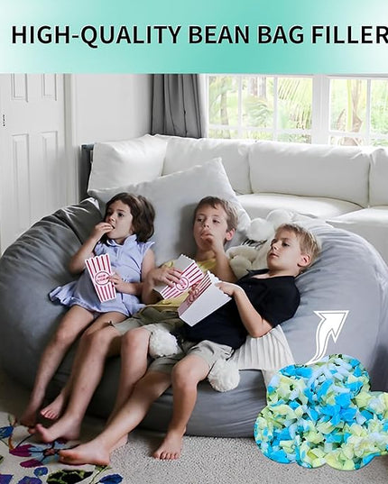 5lbs Shredded Memory Foam Filling for Bean Bag Filler, Premium Soft Filling,without Added Gel Particles,Very Suitable for Filling Bean Bags and Pillows - LeafyLoom