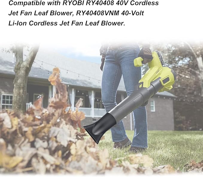 Leaf Blower Flat Nozzle Compatible with RYOBI RY40408 and RY40408VNM 40-Volt Cordless Leaf Blower, Enhance Blower Flat Airflow. - LeafyLoom