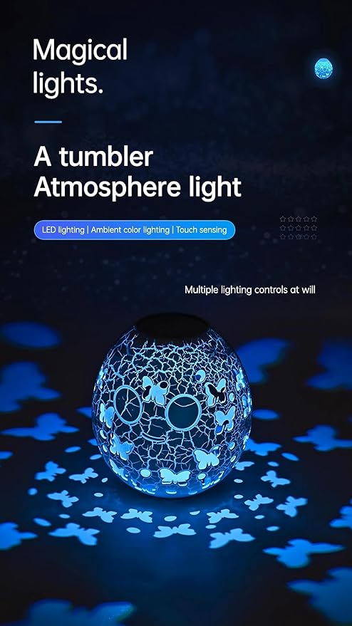 LED Bedside lamp ,Table Lamp for Home Office,RGB 16 Colors,Multiple Lighting Modes Desk Lamps,Atmosphere Lights Suitable for Various Holidays(Moon) - LeafyLoom