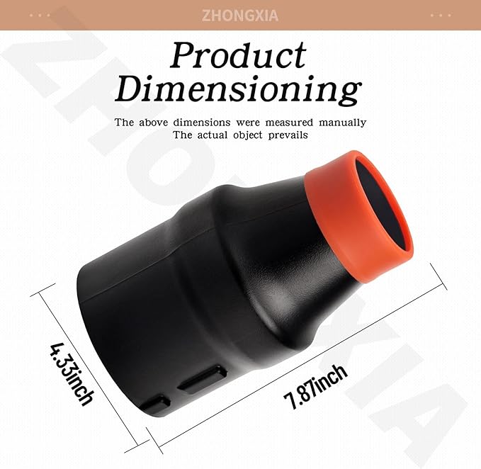 Car Drying Nozzle for Milwaukee M18 Fuel Single Battery 2724-20 2728-20 M18 Leaf Blowers, Car Drying Nozzle for Milwaukee Leaf Blowers with Red Soft Tip Cover - LeafyLoom