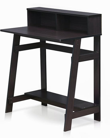 Furinno Simplistic A Frame Computer Desk, Dark Walnut - LeafyLoom