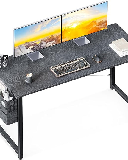 ODK Computer Desk Large Office Desk, 48 Inch Gaming Desk with Storage, Modern PC Desk Work Table with Headphone Hook for Home Office, Gray - LeafyLoom