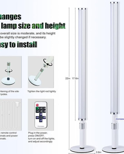 LED Desk Lamp for Home Office, Ultra bright/RA90/6000k/Dimmable/DC12V, Desk Light Reading Table Lamps Fill Light for Selfie, for Desktop Study, Photography, Video Recording Conference Lighting - LeafyLoom