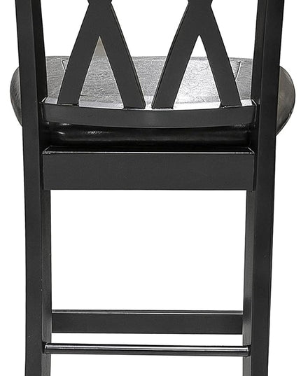 Lexicon Skyway 5-Piece Counter Height Dining Set, Black - LeafyLoom