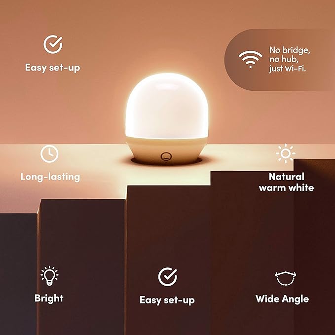 LIFX White A19 WiFi Smart LED Light Bulb, Dimmable, No Hub Required, Works with Alexa and Apple Home Kit, Hey Google, 2700k Warm White, 650 Lumens, 25,000-hour Lifetime, L3A19LW06E26US/12, 12 Pack LIFX