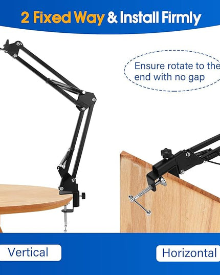 64 LED USB 10X Magnifying Desk Lamp with Clamp, Desk Hands-free Lighted Magnifier with 3 Color Modes, 10 Level Dimmable and Flexible Gooseneck for Reading Craft Sewing Repair Close Work Beauty - LeafyLoom