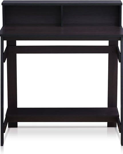 Furinno Simplistic A Frame Computer Desk, Dark Walnut - LeafyLoom