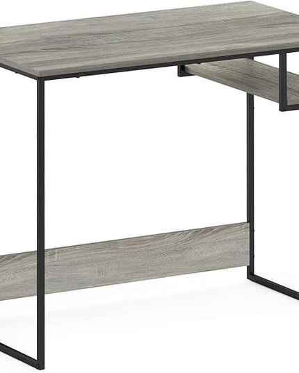 Furinno Moretti Lifestyle Study Desk, 35 Inches, French Oak Grey - LeafyLoom