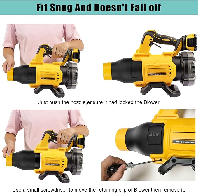 Car Drying Nozzle for Dewalt 20V MAX Leaf Blower(DCBL722B DCBL722P1), Blower Nozzle for Dewalt- Bare Nozzle 1 Pack(DCE100B DCBL720P1 Not Fit) - LeafyLoom