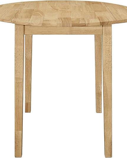 NicBex Small Dining Table for 2 Breakfast Nook Table Set Modern 3-Piece Dining Set with Drop Leaf for Breakfast Nook, Living Room, Small Space, Easy Assembly, Natural - LeafyLoom