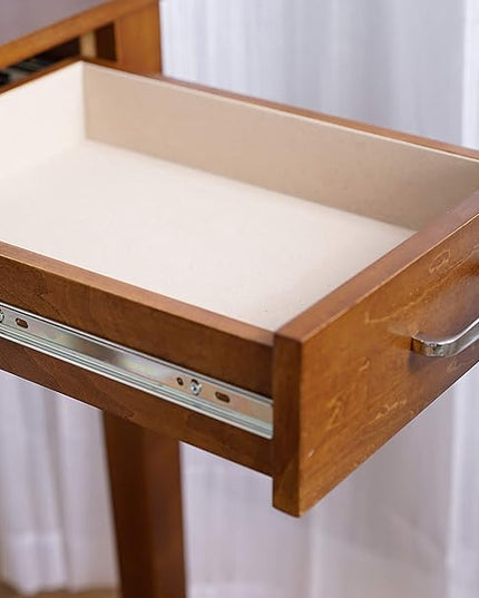 Hives & Honey Parsons Writing Vanity Computer Desk Office Furniture - Walnut - LeafyLoom