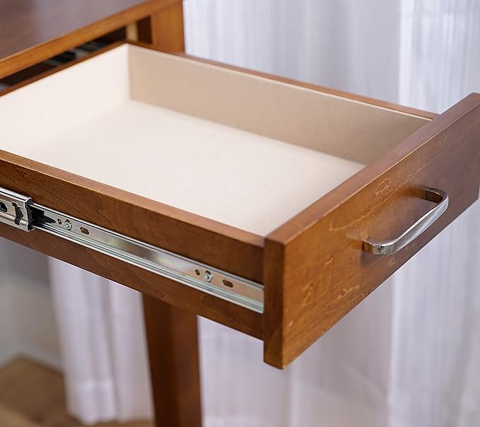 Hives & Honey Parsons Writing Vanity Computer Desk Office Furniture - Walnut - LeafyLoom