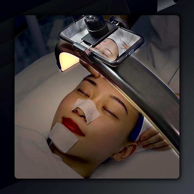 LED Floor Light, Half Moon Lamp for Lash Extension, Lighting for Beauty, Skincare, Lashes, Eyebrows, Filming Content Creation-Modern Black - LeafyLoom
