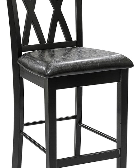 Lexicon Skyway 5-Piece Counter Height Dining Set, Black - LeafyLoom