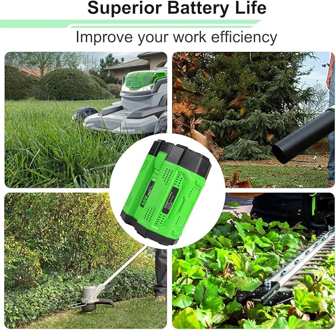 2024 New Upgrade 5.0Ah Replacement for EGO 56V Battery Compatible with 56-Volt BA1400T BA4200 ST1502LB CS1604 LB4800 LB5804 HT2400 Crodless Tools (1 Pack) - LeafyLoom