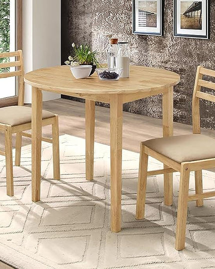 NicBex Small Dining Table for 2 Breakfast Nook Table Set Modern 3-Piece Dining Set with Drop Leaf for Breakfast Nook, Living Room, Small Space, Easy Assembly, Natural - LeafyLoom
