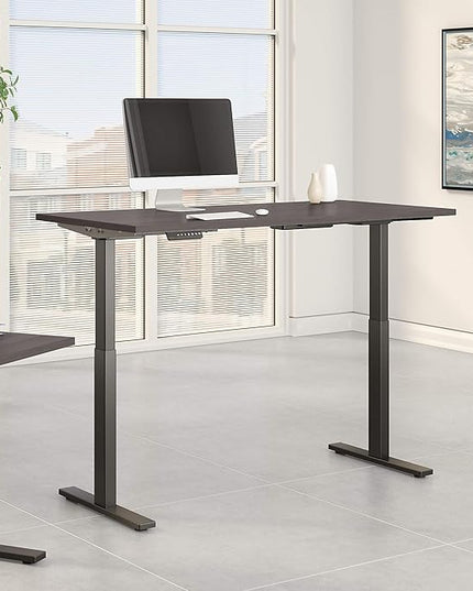 Bush Business Furniture Move 60 Electric Ergonomic Sit-Stand Computer Table for Home and Professional Office, 72W x 30D, Storm Gray - LeafyLoom