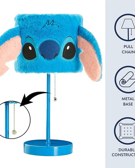 Idea Nuova Disney Stitch Figural Plush Shade Table Lamp, Blue - LeafyLoom