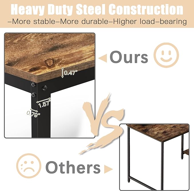 L Shaped Desk, Office Computer Corner Desk, 55 inch Home Gaming Desk Table, Writing Study Workstation with Storage Shelves for Home Office, Space-Saving, Industrial, Rustic Brown - LeafyLoom