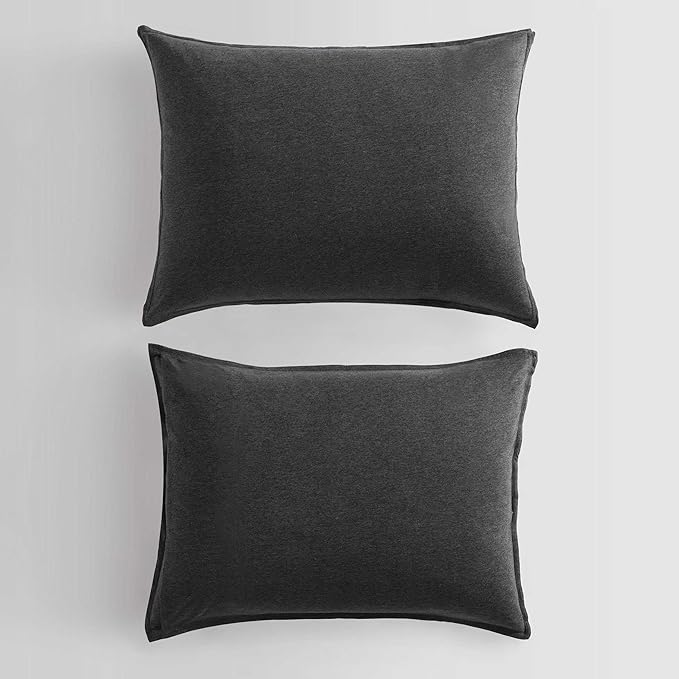 Calvin Klein - King Comforter Set, Luxuriously Soft Home Decor, Modern Cotton Melange Jersey Bedding (Gunmetal Grey Heather, King) - LeafyLoom