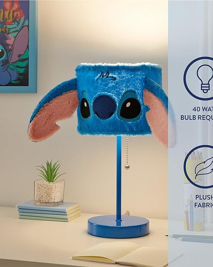 Idea Nuova Disney Stitch Figural Plush Shade Table Lamp, Blue - LeafyLoom