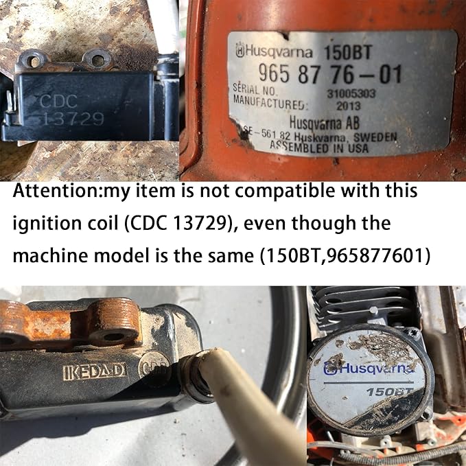 HEPENG 502846401 Ignition coil for Husqvarna Backpack blower 150BT/350BT/150BF/350BF,Replaces coil 511492901,Replace IKEDA-D RML DO-2 - LeafyLoom