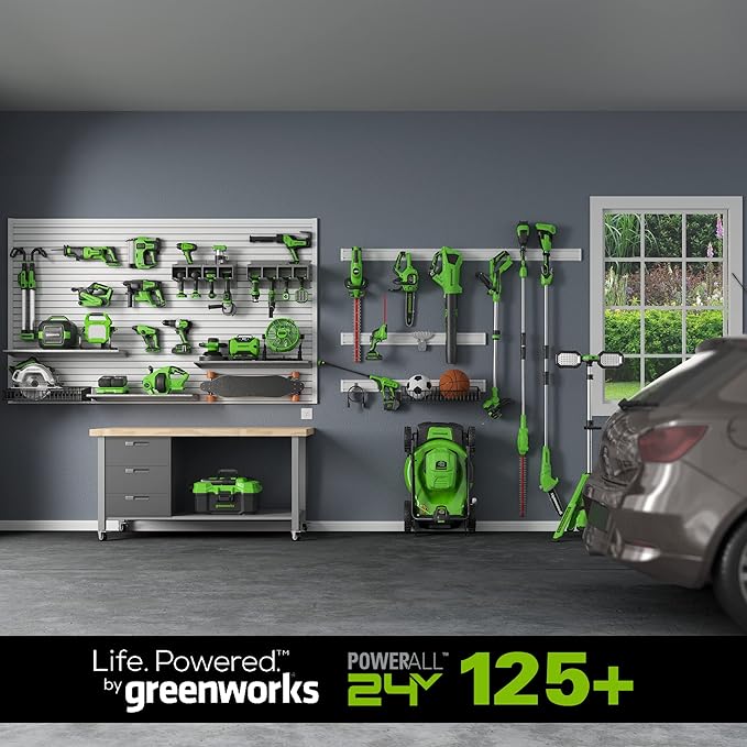 Greenworks 24V Axial Blower (100 MPH / 330 CFM), 2.0Ah Battery and Charger - LeafyLoom